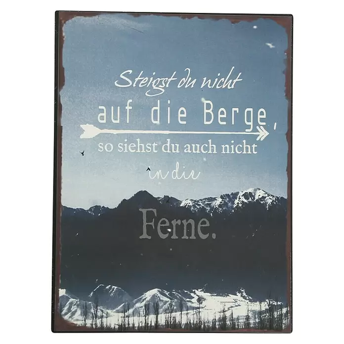 Deko-Schild Landschaft - 40 x 30 cm, Berge - Vorderansicht