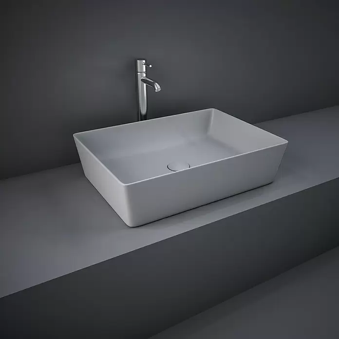 Feeling Aufsatzwaschbecken - 50 x 36 cm, Ohne Spezialglasur, Hahnloch: Ohne, Ohne Überlauf, Grau - Stimmungsaufnahme