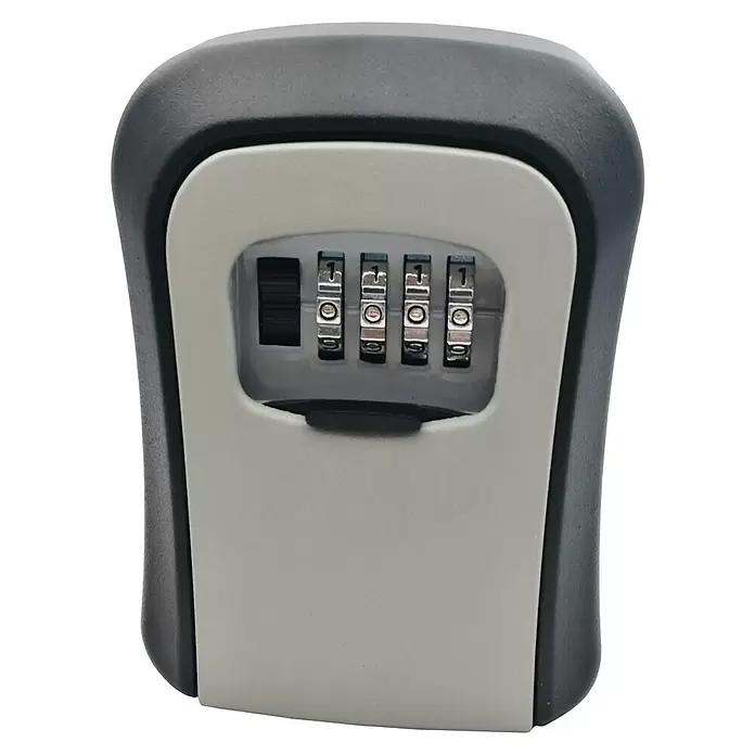 Schlüsselbox Key Garage - L x B x H: 9,5 x 4 x 11,5 cm, Silber/Anthrazit - Vorderansicht