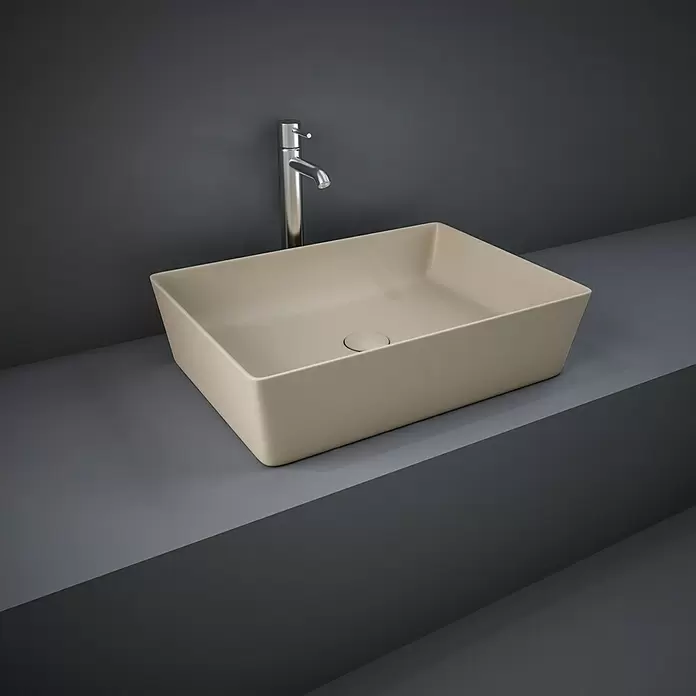 Feeling Aufsatzwaschbecken - 50 x 36 cm, Ohne Spezialglasur, Hahnloch: Ohne, Ohne Überlauf, Cappuccino - Stimmungsaufnahme
