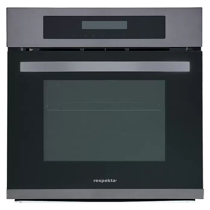 Respekta Premium Küchenzeile Black Steel - Breite: 280 cm, Mit Elektrogeräten, Weiß - Vorderansicht
