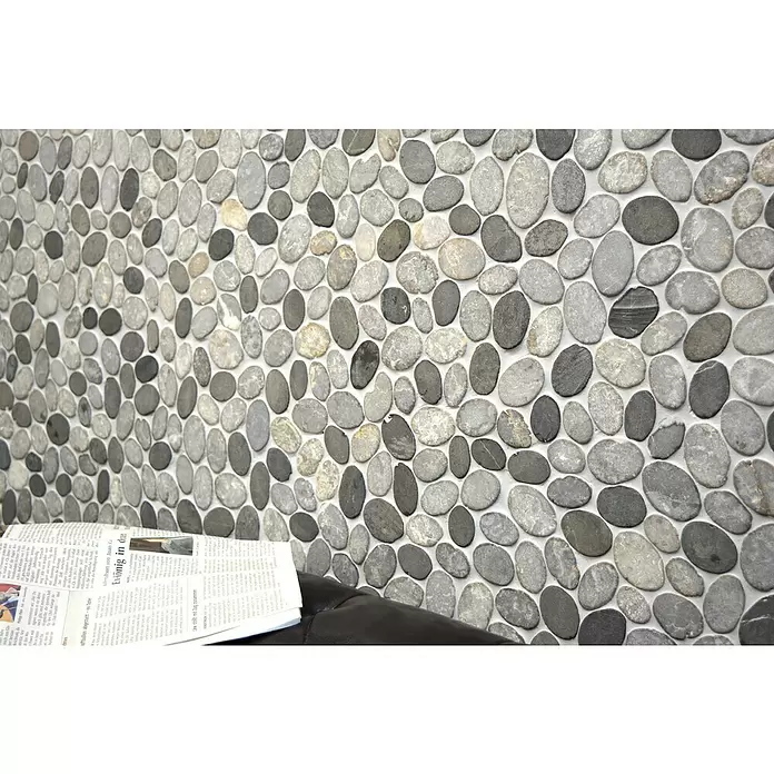 Mosaikfliese XKS INAS - 30,5 x 30,5 cm, Grau, Matt - Detailaufnahme