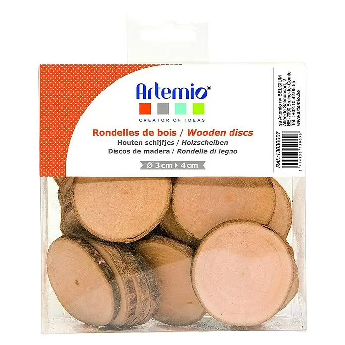 Artemio Pieza decorativa Láminas madera - 40 ud., Madera - Vista frontal