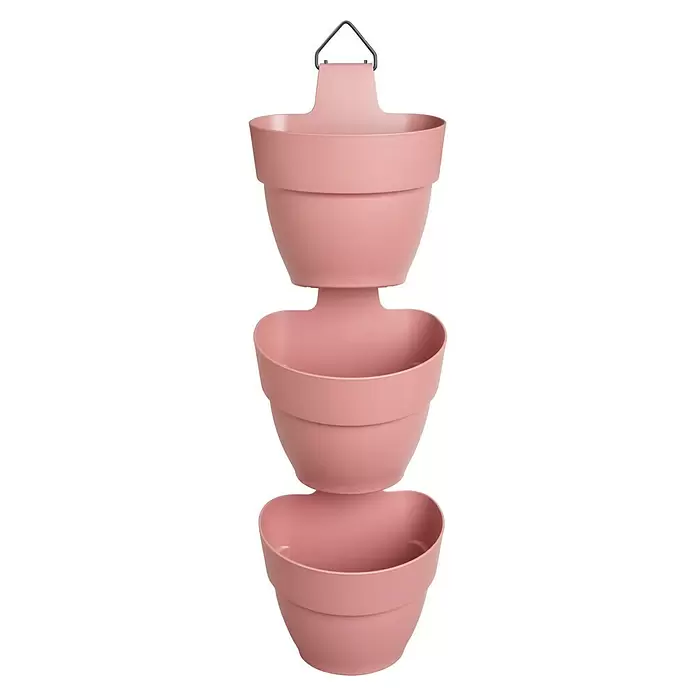 Elho Geländertopf Vibia Campana Vertical Forest - Außenmaß (L x B x H): 20,7 x 17,1 x 29,7 cm, Kunststoff, Puderrosa - Vorderansicht