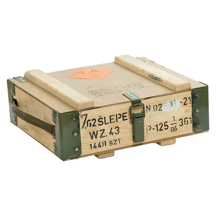 Holzkiste - L x B x H: 40 x 35 x 15 cm, Braun - Diagonale Ansicht