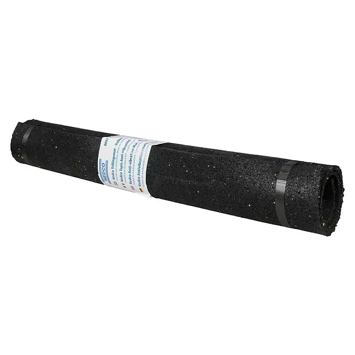Nedco Rubber mat Anti Trilling - 60 x 60 cm, Rubber, Zwart - Diagonaal zicht