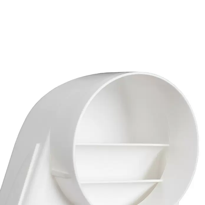 Nedco Overgangsstuk Haaks Eco+ - Diameter aansluitstukken: 125 mm, 169 x 77 mm, Kunststof - Close-up