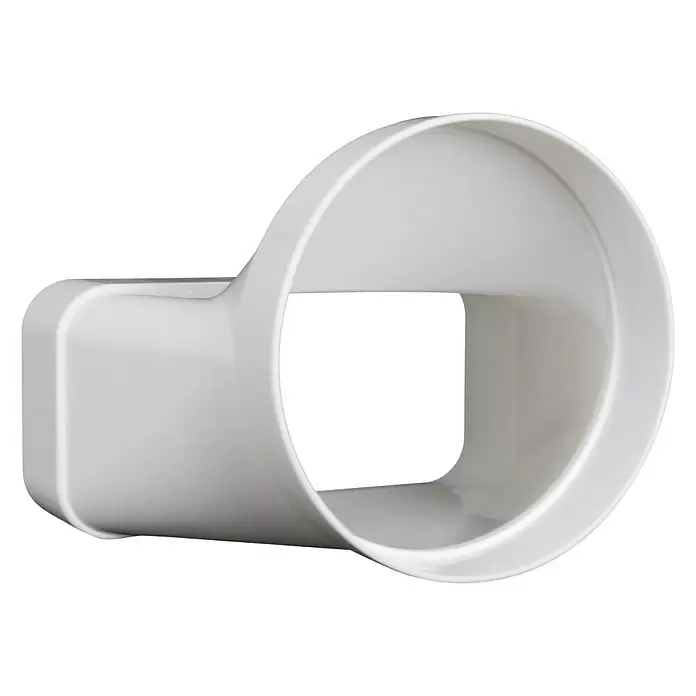 Nedco Overgangsstuk Recht Eco+ - Diameter aansluitstukken: 125 mm, 169 x 77 mm, Kunststof - Diagonaal zicht