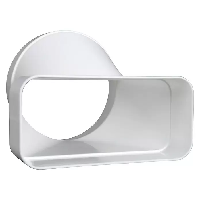 Nedco Overgangsstuk Recht Eco+ - Diameter aansluitstukken: 125 mm, 169 x 77 mm, Kunststof - Diagonaal zicht