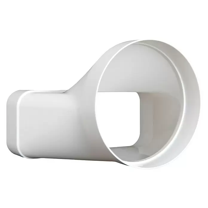 Nedco Overgangsstuk Recht Eco+ - Diameter aansluitstukken: 150 mm, 220 x 90 mm, Kunststof - Diagonaal zicht