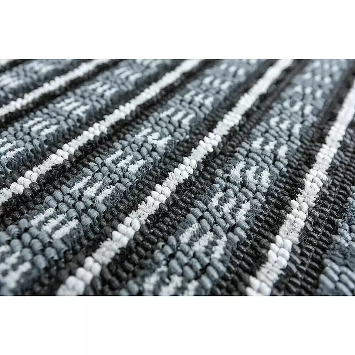 Astra Fußmatte Poly Brush - Schwarz/Silber, 40 x 60 cm, 100 % Polypropylen - Detailaufnahme