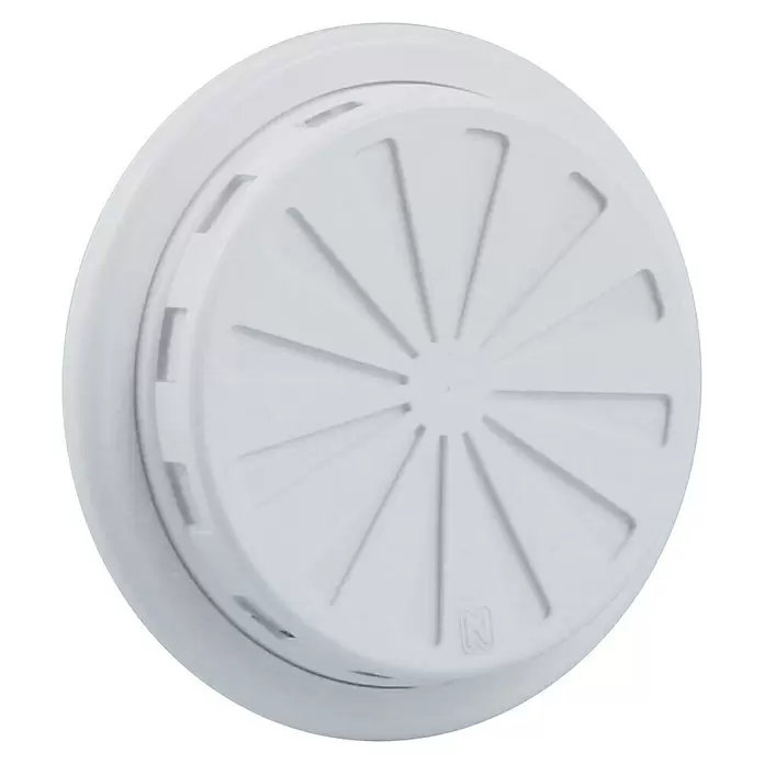 Nedco Ventilatierooster - Wit, Diameter: 155 mm, Kunststof - Diagonaal zicht