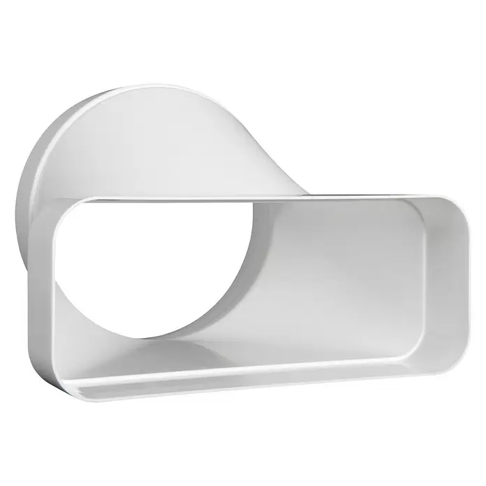 Nedco Overgangsstuk Recht Eco+ - Diameter aansluitstukken: 150 mm, 220 x 90 mm, Kunststof - Diagonaal zicht