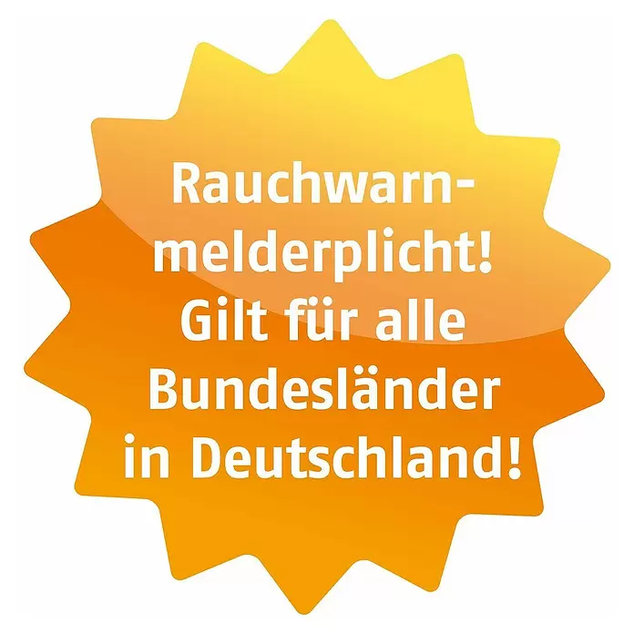 Abus Rauchwarnmelder RWM150 - Durchmesser: 10 cm, Batterielaufzeit: Bis 10 Jahre, Alarmsignal: 85 dB