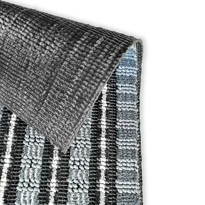 Astra Fußmatte Poly Brush - Schwarz/Silber, 40 x 60 cm, 100 % Polypropylen - Detailaufnahme