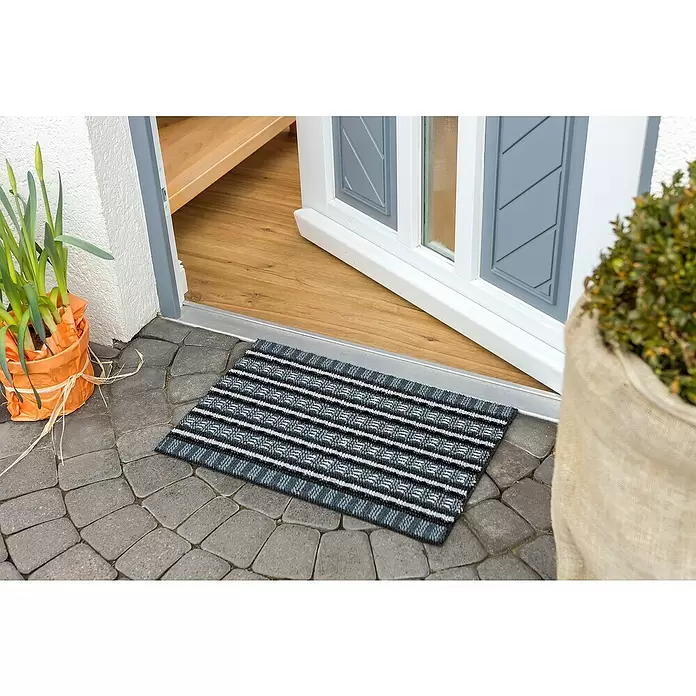 Astra Fußmatte Poly Brush - Schwarz/Silber, 40 x 60 cm, 100 % Polypropylen - Stimmungsaufnahme