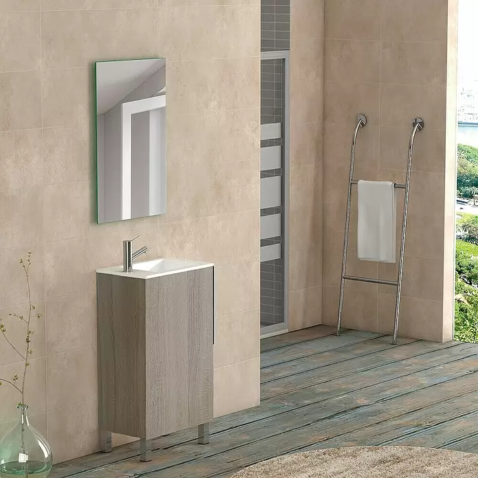 Conjunto de mueble de baño Seúl - 50 cm, 3 piezas, Cambrian, Mate - Foto ambiente