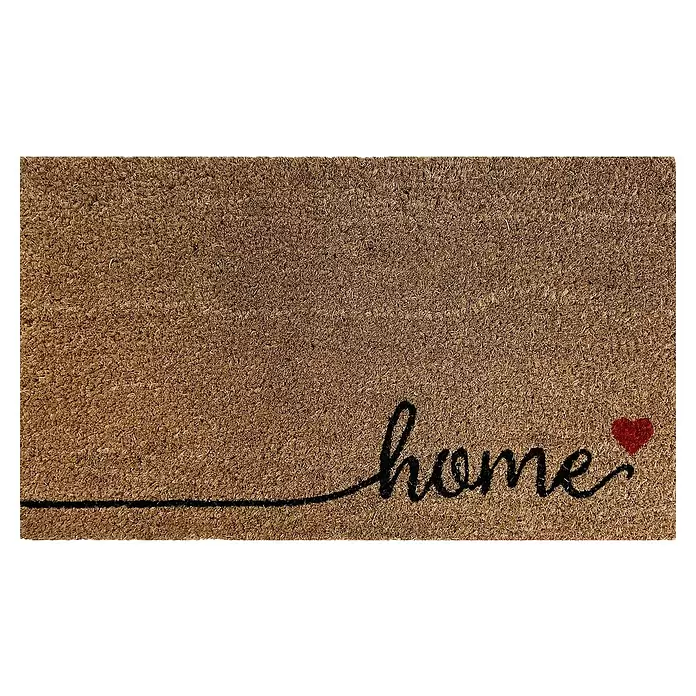 Felpudo de coco Sweet Home - Negro/Natural, 60 x 35 cm - Vista descendente