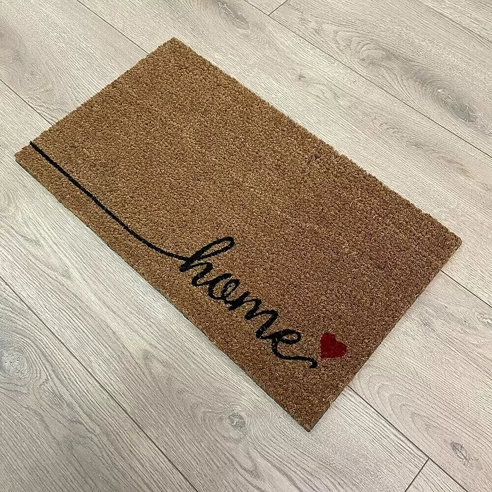 Felpudo de coco Sweet Home - Negro/Natural, 60 x 35 cm - Foto ambiente