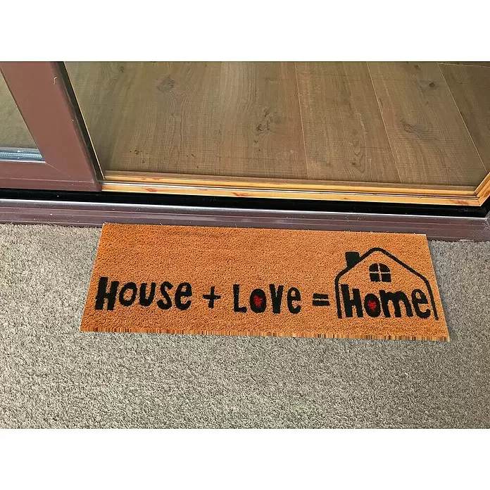 Felpudo de coco House Love - Negro/Natural, 75 x 25 cm - Foto ambiente