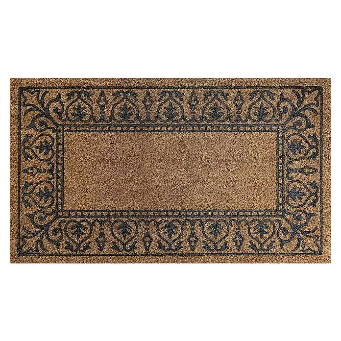 Felpudo de coco Flocado Picassi - Negro/Natural, 70 x 40 cm - Vista descendente