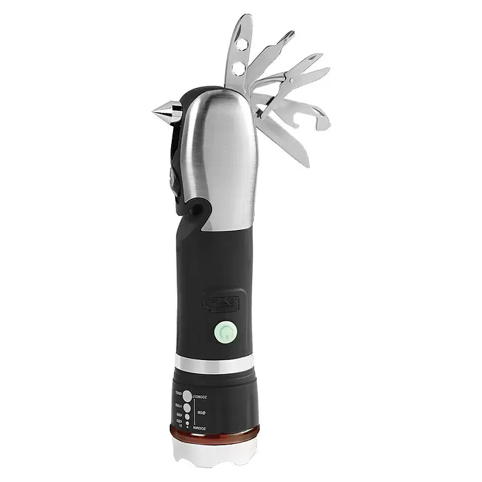 LED-Taschenlampe Panta Safe Guard - Schwarz, 1.200 lm - Vorderansicht