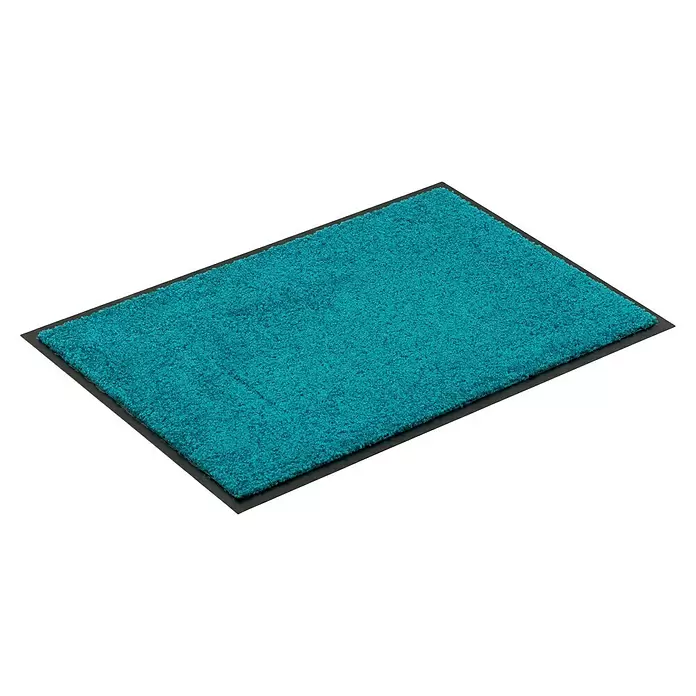 Astra Schmutzfangmatte Diamant - Uni, Türkis, 40 x 60 cm, Material Nutzschicht: 100 % Polyamid - Diagonale Ansicht