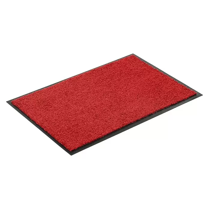 Astra Schmutzfangmatte Diamant - Uni, Rot, 60 x 80 cm, Material Nutzschicht: 100 % Polyamid - Diagonale Ansicht