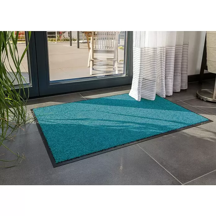 Astra Schmutzfangmatte Diamant - Uni, Türkis, 60 x 80 cm, Material Nutzschicht: 100 % Polyamid - Stimmungsaufnahme