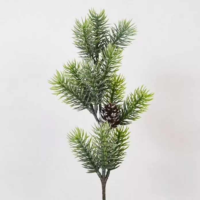 Ukrasna grana sa češerom - Duljina: 33 cm - Detaljan prikaz