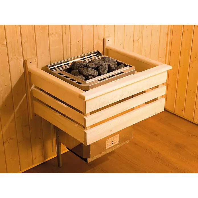 Weka Saunahaus Naantali - Mit 9 kW Bio-Ofen mit externer Steuerung, 186 x 186 x 210 cm - Stimmungsaufnahme