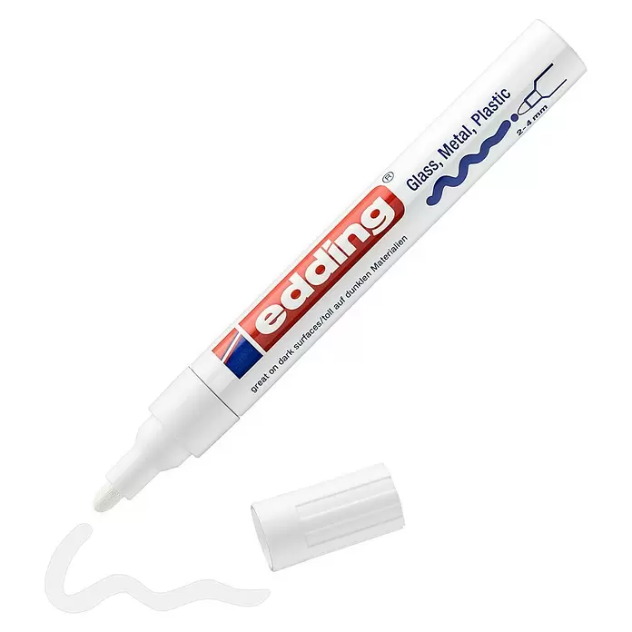 Edding Lackmarker 750 - Weiß, 2 mm - 4 mm - Anwendungsbeispiel