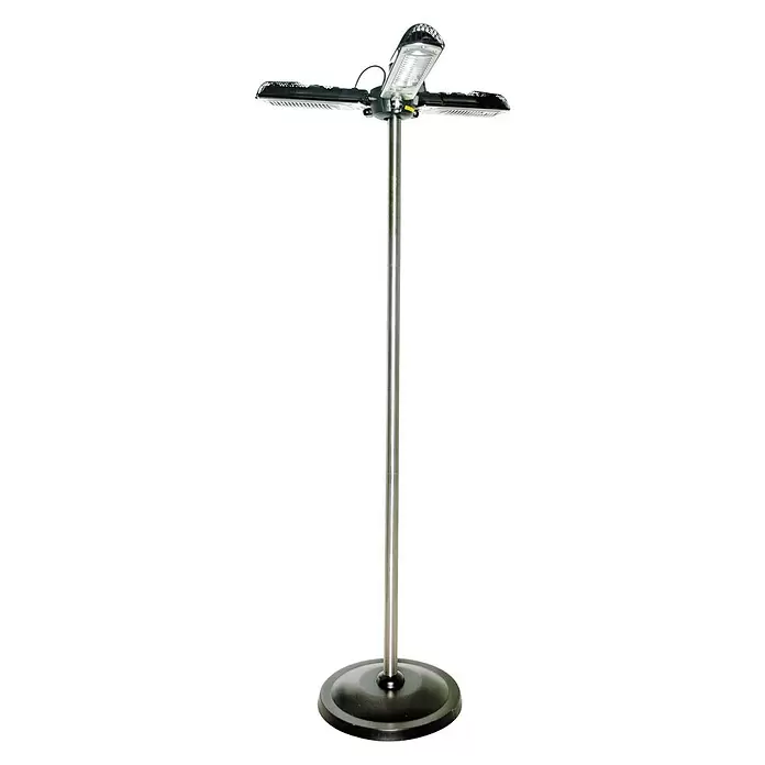 Infrarot-Heizstrahler - 2.000 W, Schwarz, Höhe: 210 cm - Diagonale Ansicht
