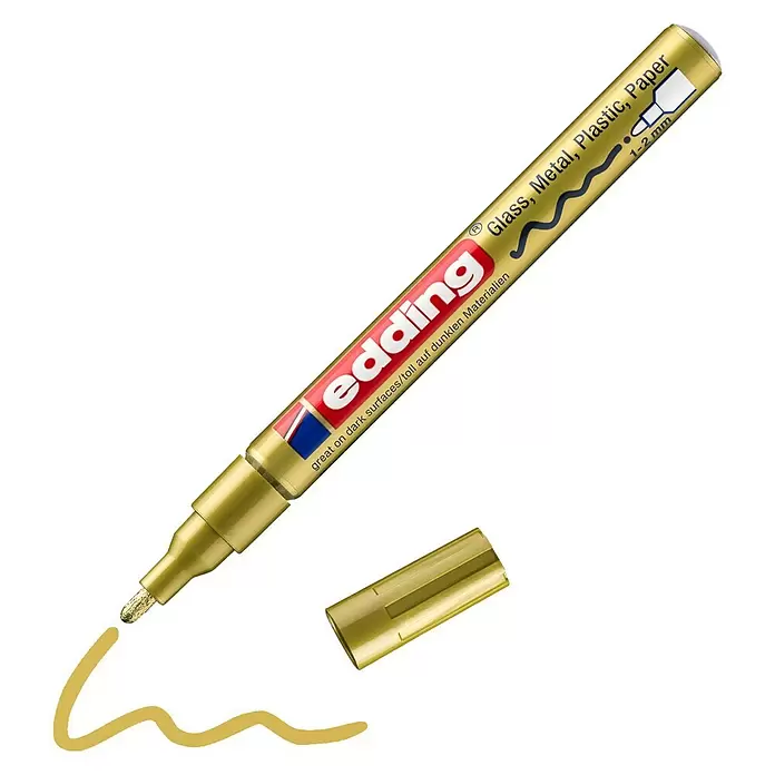 Edding Lackmarker 751 - Gold, 1 mm - 2 mm - Anwendungsbeispiel