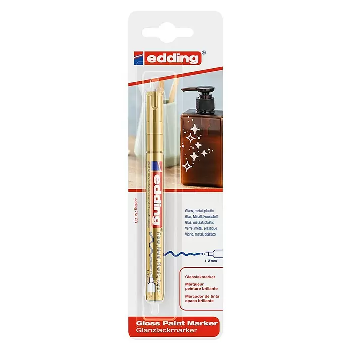 Edding Lackmarker 751 - Gold, 1 mm - 2 mm - Vorderansicht