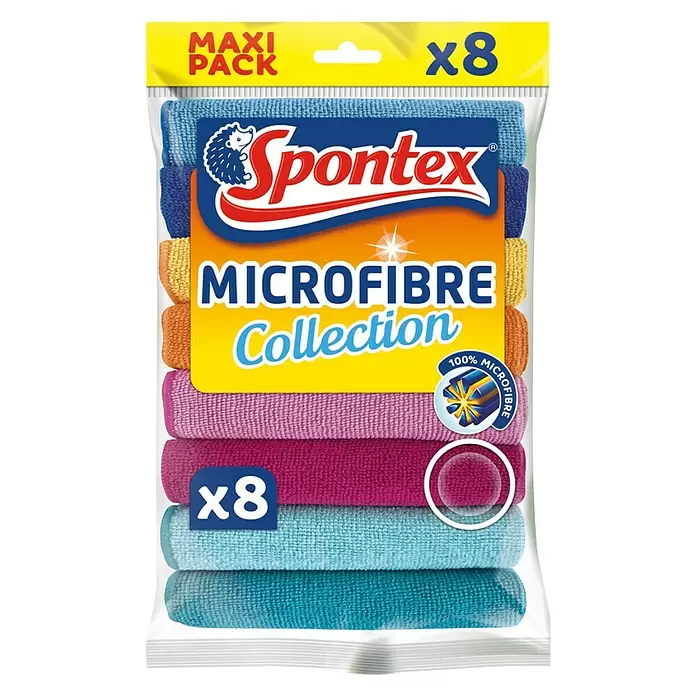 Spontex Bayeta de microfibra pack - 8 uds., Microfibra - Vista frontal