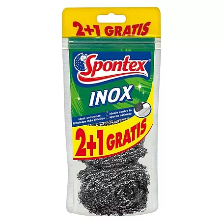 Spontex  Estropajo de bola inoxidable 2+1