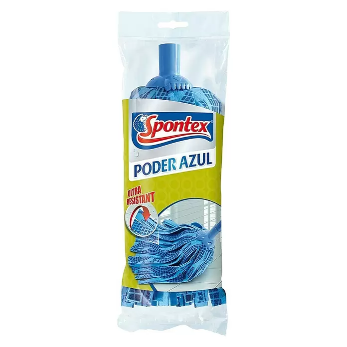 Spontex Fregona de repuesto Poder Azul - Microfibra - Vista frontal