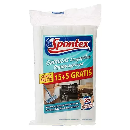 Spontex  Recambios para mopa gamuzas atrapapolvo