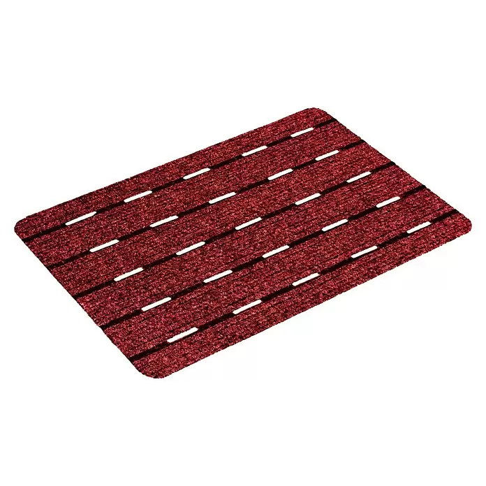 Astra Fußmatte Perfo Rips - Rot, 40 x 60 cm, 100 % Polypropylen - Diagonale Ansicht
