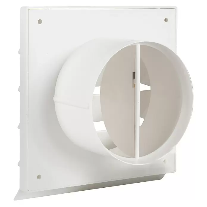 Nedco Gevelrooster - Wit, 190 x 190 mm, Kunststof - Diagonaal zicht