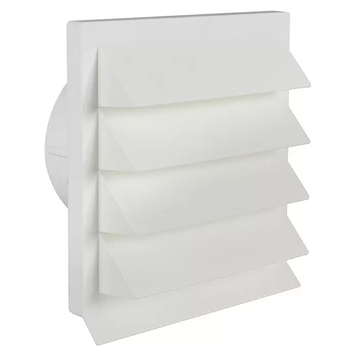 Nedco Gevelrooster - Wit, 190 x 190 mm, Kunststof - Diagonaal zicht