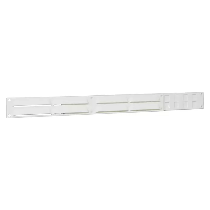 Nedco Ventilatieschuif en -rooster - b x h: 37 x 4 cm, Kunststof, Wit - Diagonaal zicht