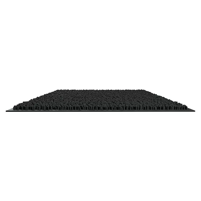 Camargue Badteppich Zottel - 50 x 80 cm, Schwarz, 100% Polyester - Diagonale Ansicht