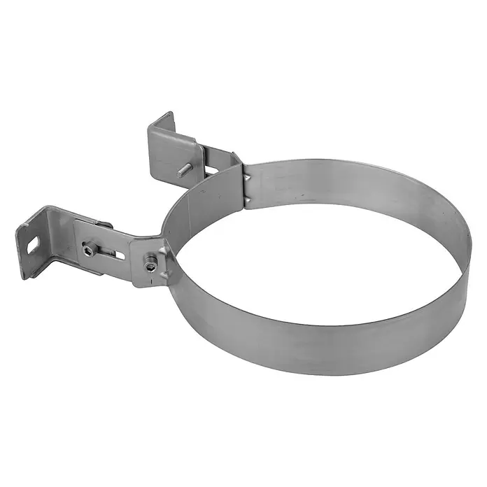 Nedco Pijpbeugel - Diameter: 80 mm, Geborsteld RVS - Diagonaal zicht