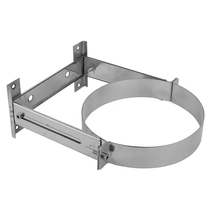 Nedco Pijpbeugel - Diameter: 80 mm, Geborsteld RVS - Diagonaal zicht