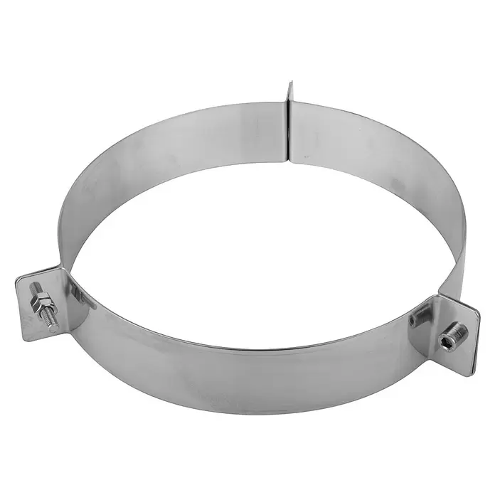 Nedco Pijpbeugel Tuidraad - Diameter: 80 mm, Geborsteld RVS - Diagonaal zicht