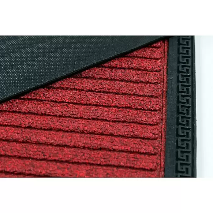 Astra Fußmatte Border Star - Rot, 50 x 80 cm, 70 % Polypropylen, 30 % Gummi - Detailaufnahme