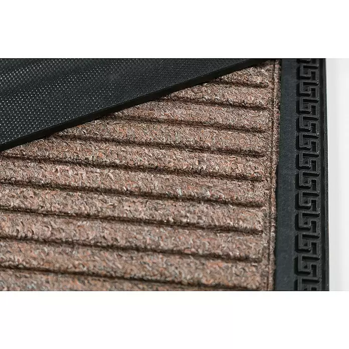 Astra Fußmatte Border Star - Braun, 50 x 80 cm, 70 % Polypropylen, 30 % Gummi - Detailaufnahme
