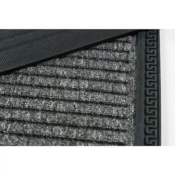 Astra Fußmatte Border Star - Anthrazit, 50 x 80 cm, 70 % Polypropylen, 30 % Gummi - Detailaufnahme